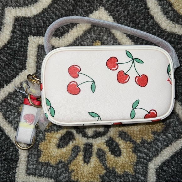 Jamie Wristlet and Bag Charm with Heart Cherry Print - Picture 5 of 6